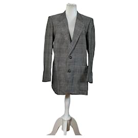 Blazer Vintage Dior in lana e lino da uomo Grigio Nero M