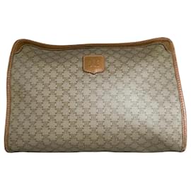 Céline Bolso de mano Vintage Celine Monogram Canvas Beige Marrón