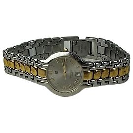 Vintage Givenchy Armbanduhr aus Edelstahl mit goldfarbenen Akzenten