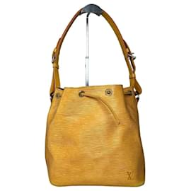 Borsa a secchiello vintage Louis Vuitton in pelle Epi giallo oro