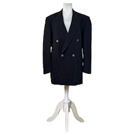 Blazer Vintage Dior in misto lana da uomo Blu navy XL