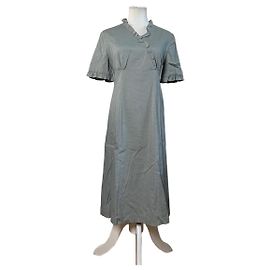 Vintage Balenciaga Baumwoll-Stretch-Kleid Hellblau M