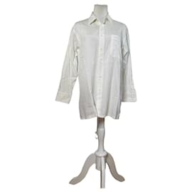 Camisa Vintage Dior de mezcla de algodón para hombre Blanco XL