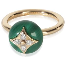 Anillo B Blossom en oro amarillo, malquita y diamante Louis Vuitton