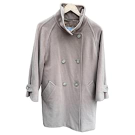 Max Mara Kappa Abrigo de Lana Rosa-Beige