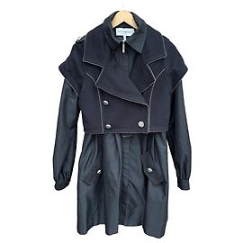 Autre Marque Rocco Barocco Vestido negro de lana y viscosa