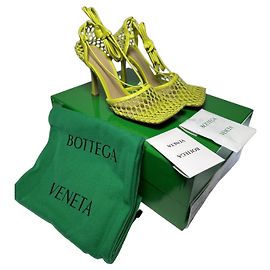 Bottega Veneta Stretch Sandale Web Kiwi Größe 36 (Full set) Neu/Original