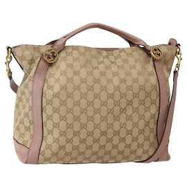 Gucci Vintage Interlocking G in tela e pelle