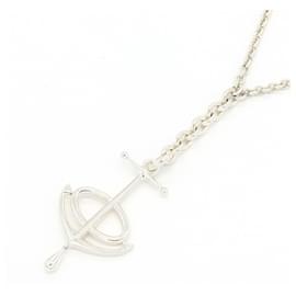 Collier Grand Large en argent sterling Hermes avec pendentif Chaine d'Ancre - Hermès