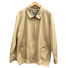 Giacca Harrington Burberrys in cotone beige