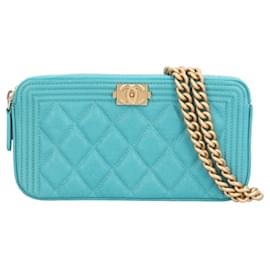 Borsa a tracolla Chanel Boy verde