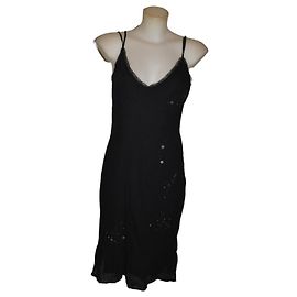Autre Marque Max&Co schwarzes Pailletten-Midikleid