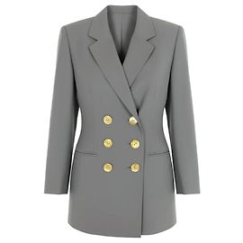Christian Dior Blazer de lana cruzado gris