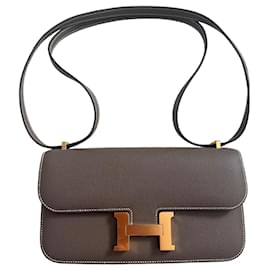 Borsa Hermès Constance Elan in pelle Epsom Etoupe
