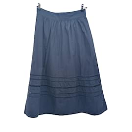 Falda de algodón azul marino Sezane Holiday - Autre Marque