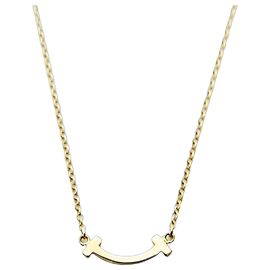 Tiffany & Co. Au750 T Smile Mini Necklace
