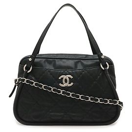 Borsa Chanel Wild Stitch in pelle nera