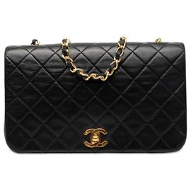 Chanel Black Medium Quilted Lambskin Full Flap
