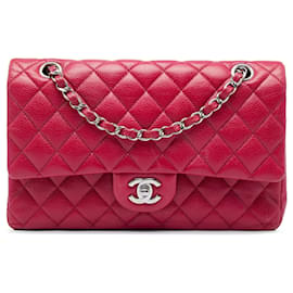 Chanel Red Medium Classic Caviar Double Flap
