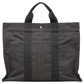 Hermès Herline MM in tela grigia