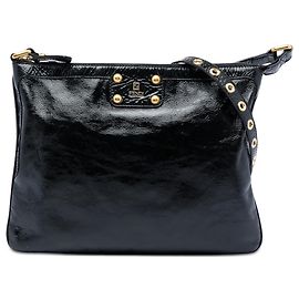 Fendi Black Crinkled Patent Crossbody