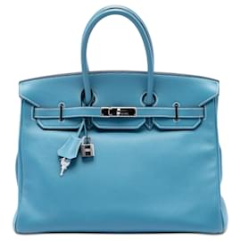 Hermès Blue Swift Birkin Retourne 35
