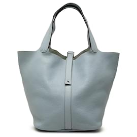 Hermès Picotin Lock 22 in Clemence blu