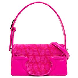 Borsa Valentino Pink La Petit in tela con bordi in pelle Deuxieme Iconographe
