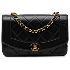 Chanel Black Small Lambskin Diana Flap
