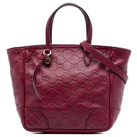 Gucci Red Small Guccissima Bree Satchel