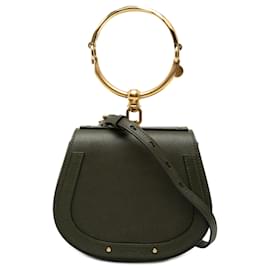 Chloé Nile kleine Leder-Schultertasche in Grün