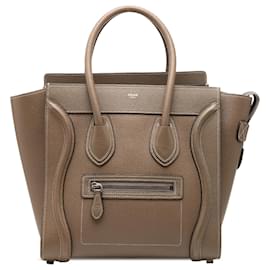 Céline Borsa Celine Brown Micro Leather Luggage Tote