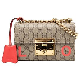 Gucci Beige Small GG Supreme Love Padlock Crossbody