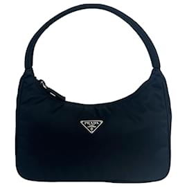 Borsa a Spalla Prada Black Mini Tessuto Sport