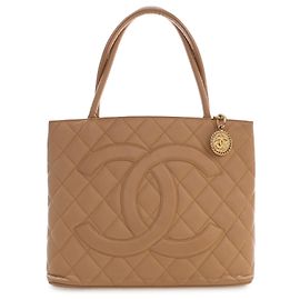 Tote Chanel Beige Caviar Medallion