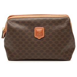 Céline Pochette Celine in tela rivestita Macadam marrone