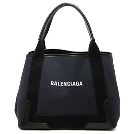 Balenciaga Tote S in tela blu navy