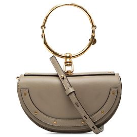 Bolsa tiracolo Chloé Gray Mini em couro de bezerro Nile