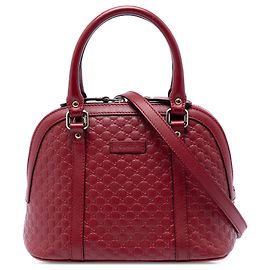 Borsa Gucci Red Mini Microguccissima Dome Satchel