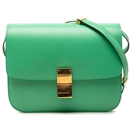 Celine Green Medium Calfskin Classic Box - Céline