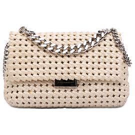 Stella Mc Cartney Borsa a mano Becks in ecopelle intrecciata bianca Stella McCartney