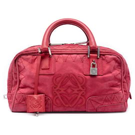 LOEWE Amazona 28 in scamosciato rosso con cuciture - Loewe