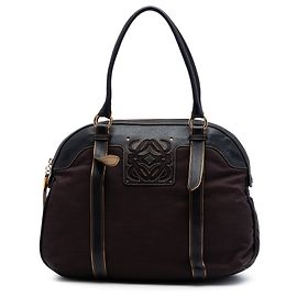 Borsa LOEWE Anagram in nylon marrone