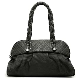 Borsa a tracolla Lady Braid in pelle di vitello nera Chanel