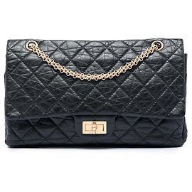 Chanel Black Quilted Aged Calfskin Reissue 2.55 Double Flap 227
