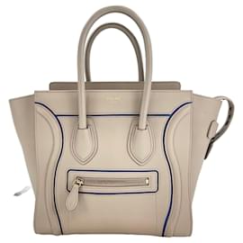 Borsa Celine Luggage Micro Shopper in Beige - Céline