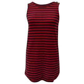 Mini abito a righe Sandro in cotone rosso