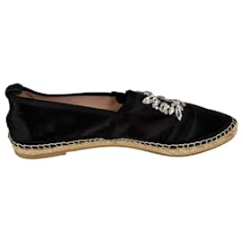 Espadrilles Roger Vivier Embellished in raso nero