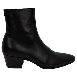Stivaletti Vassili in pelle di agnello nera Saint Laurent