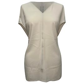 Rick Owens V-Ausschnitt-Bluse aus weißem Acetat